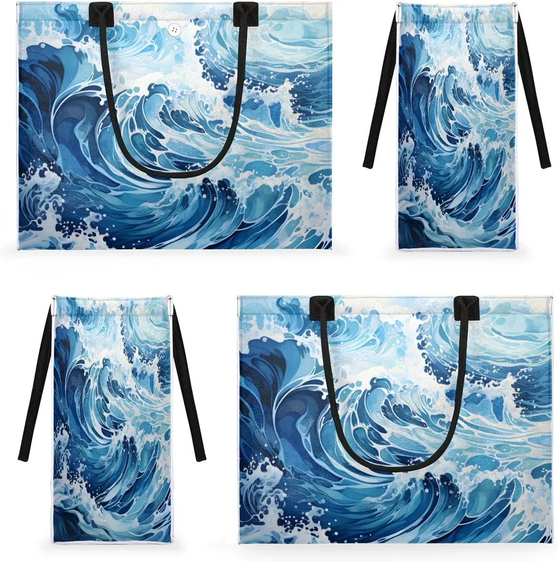 Womens Birthday Gifts Tote Bag Sea Water Geometric Beach Bags for Women Handbags