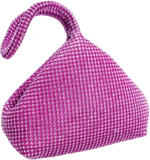 Women's Evening Bag- Upgraded Larger Size Full Rhinestones Bling Wrist Clutch Purse for Party Wedding Date Night