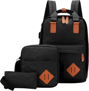 Women's Fashion Casual Shoulder Bag Transparent Practical Large Capacity Zipper Backpacks Womens Crossbody Bag(Black)