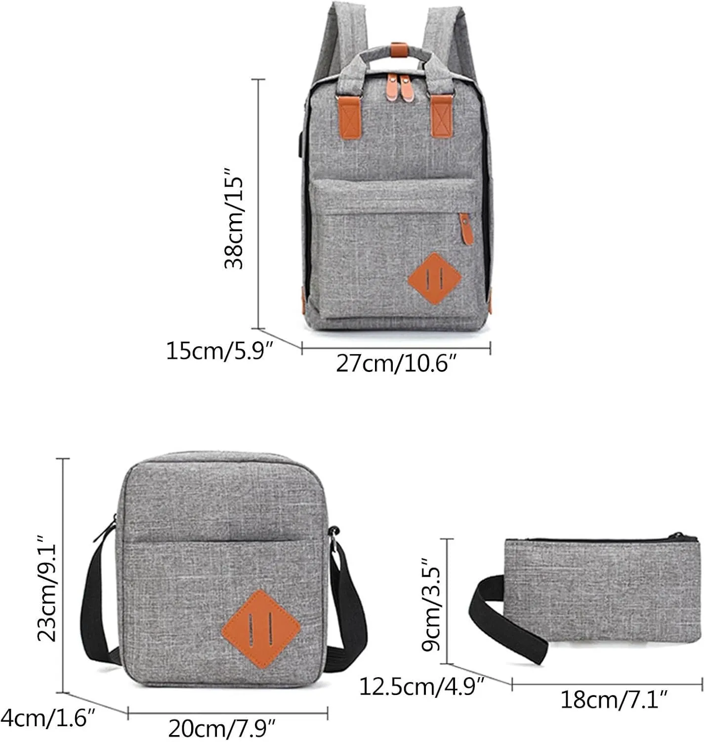 Women's Fashion Casual Shoulder Bag Transparent Practical Large Capacity Zipper Backpacks Womens Crossbody Bag(Black)