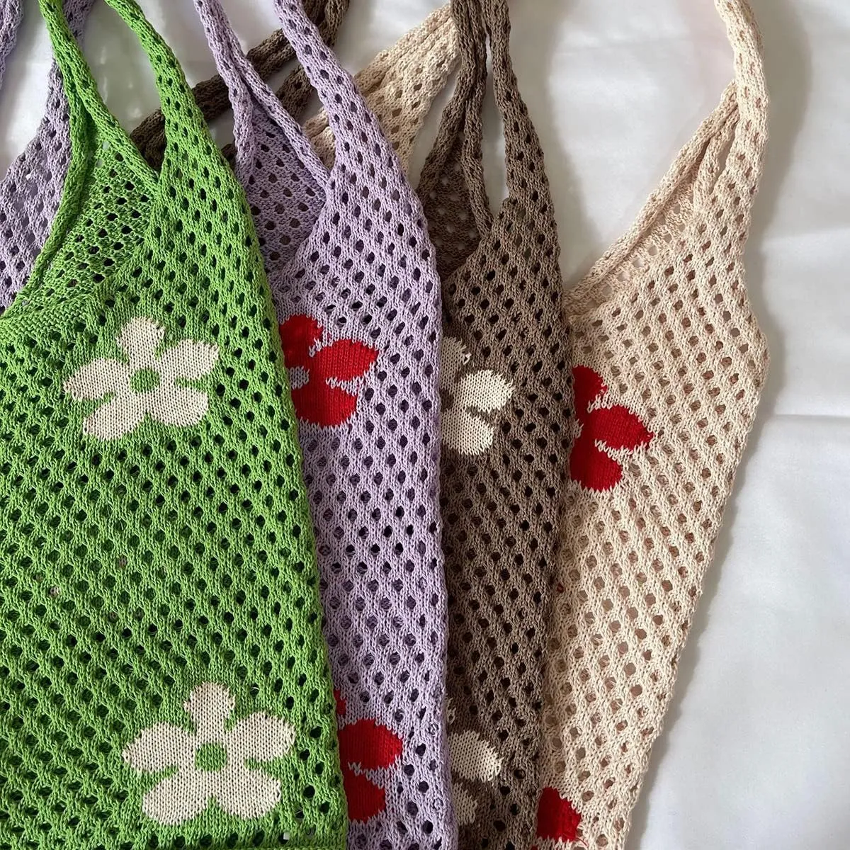 Women's Handbags Hobo Bags Knit Bags Mesh Tote Bags Hollow Shoulder Bags Shopping Bags