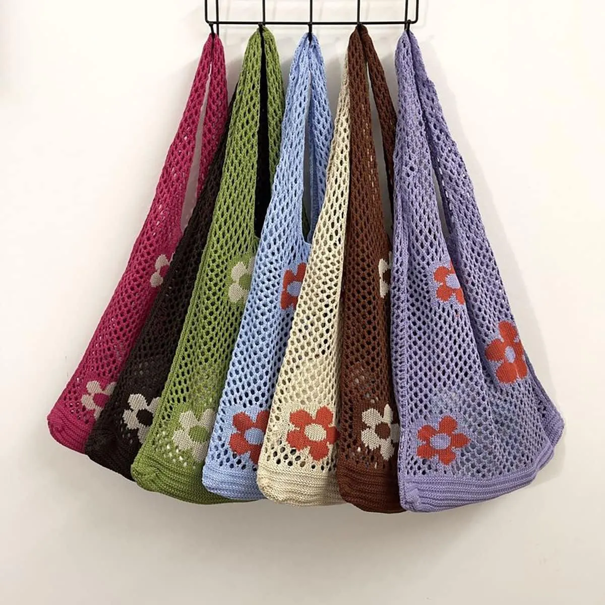 Women's Handbags Hobo Bags Knit Bags Mesh Tote Bags Hollow Shoulder Bags Shopping Bags