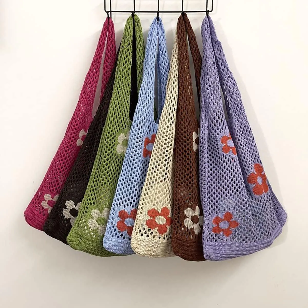 Women's Handbags Hobo Bags Knit Bags Mesh Tote Bags Hollow Shoulder Bags Shopping Bags