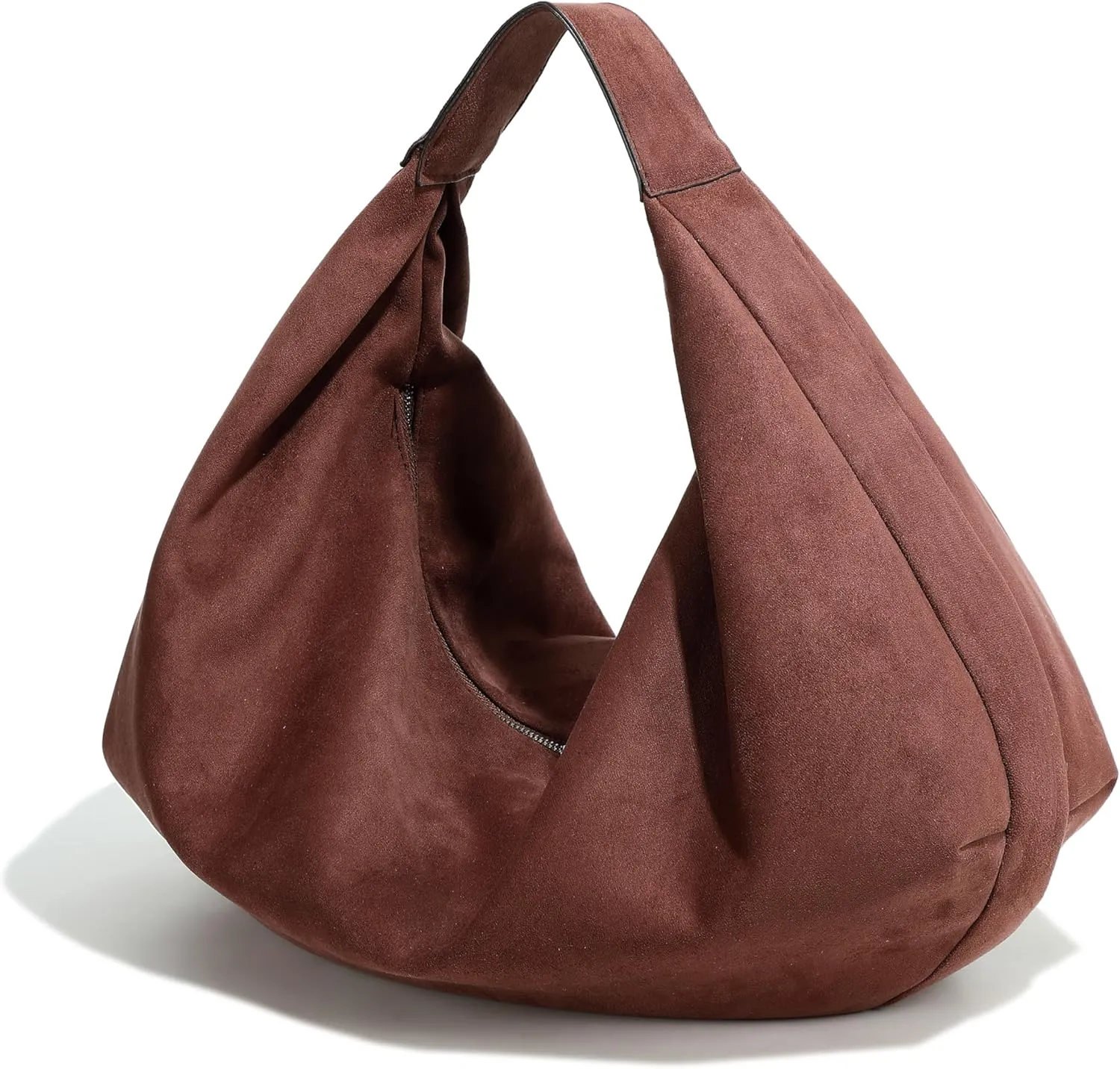 Women's Large Slouchy Crescent Suede Hobo Tote Shoulder Bag