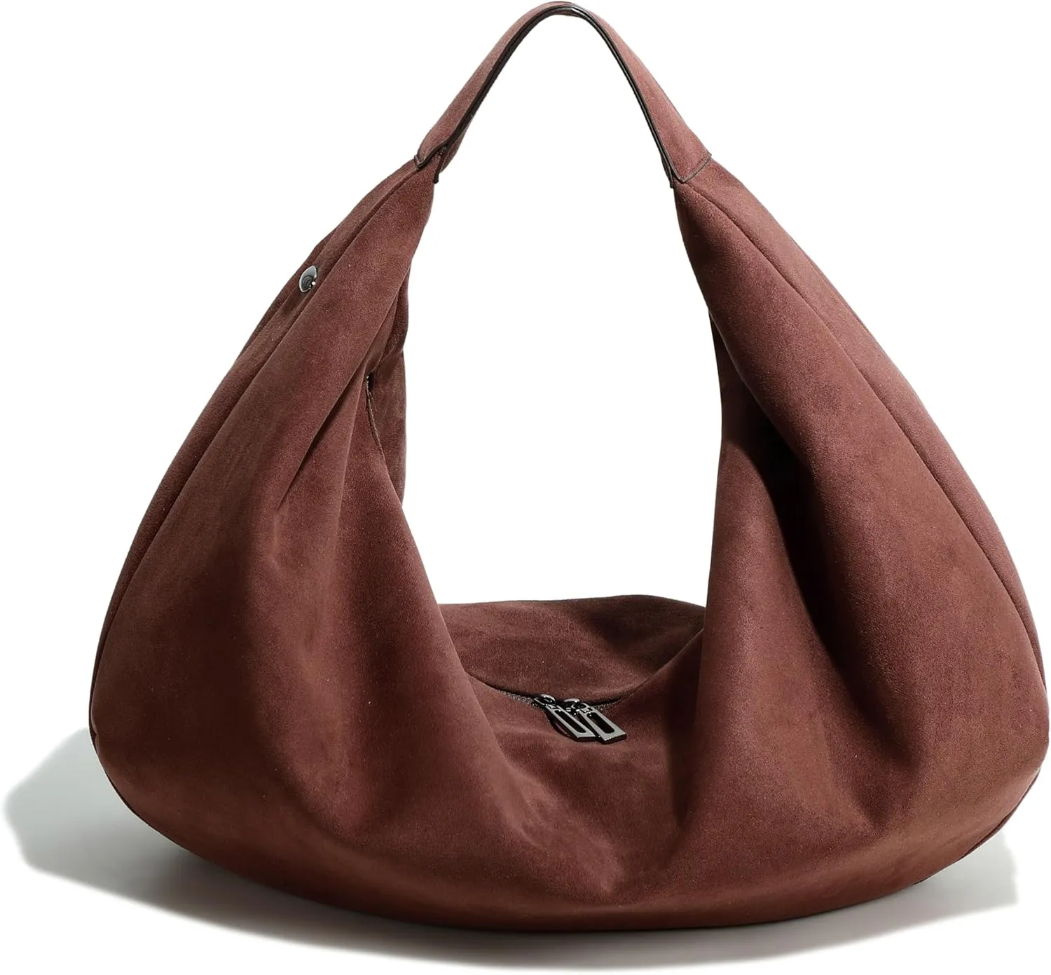 Women's Large Slouchy Crescent Suede Hobo Tote Shoulder Bag