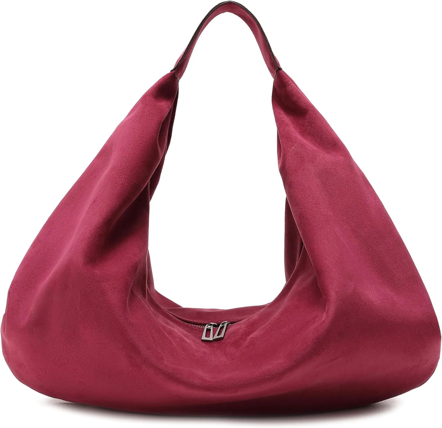 Women's Large Slouchy Crescent Suede Hobo Tote Shoulder Bag