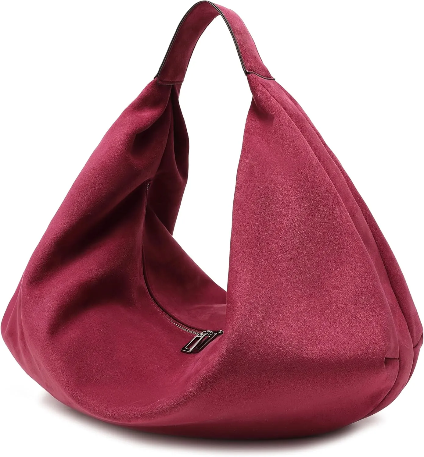 Women's Large Slouchy Crescent Suede Hobo Tote Shoulder Bag