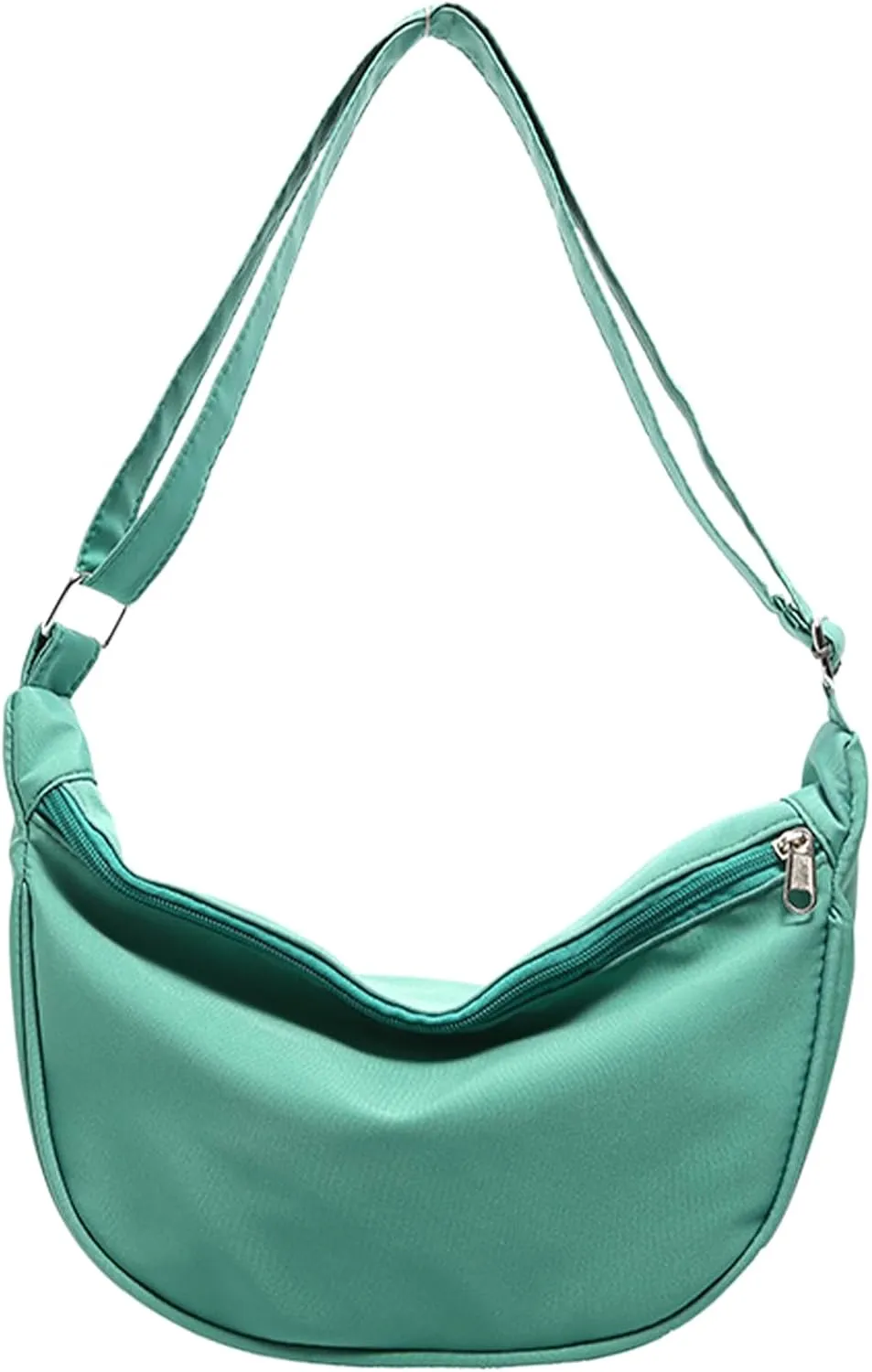 Women's Nylon Crossbody Bag Large Capacity Shoulder Bags Sling Purse Crescent Bag with Adjustable Strap