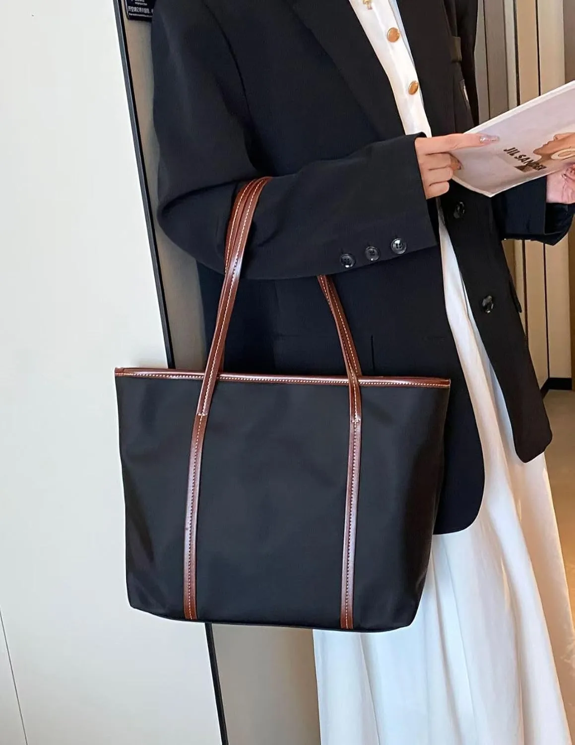Women's nylon handbags Large capacity shoulder bags Work handbags