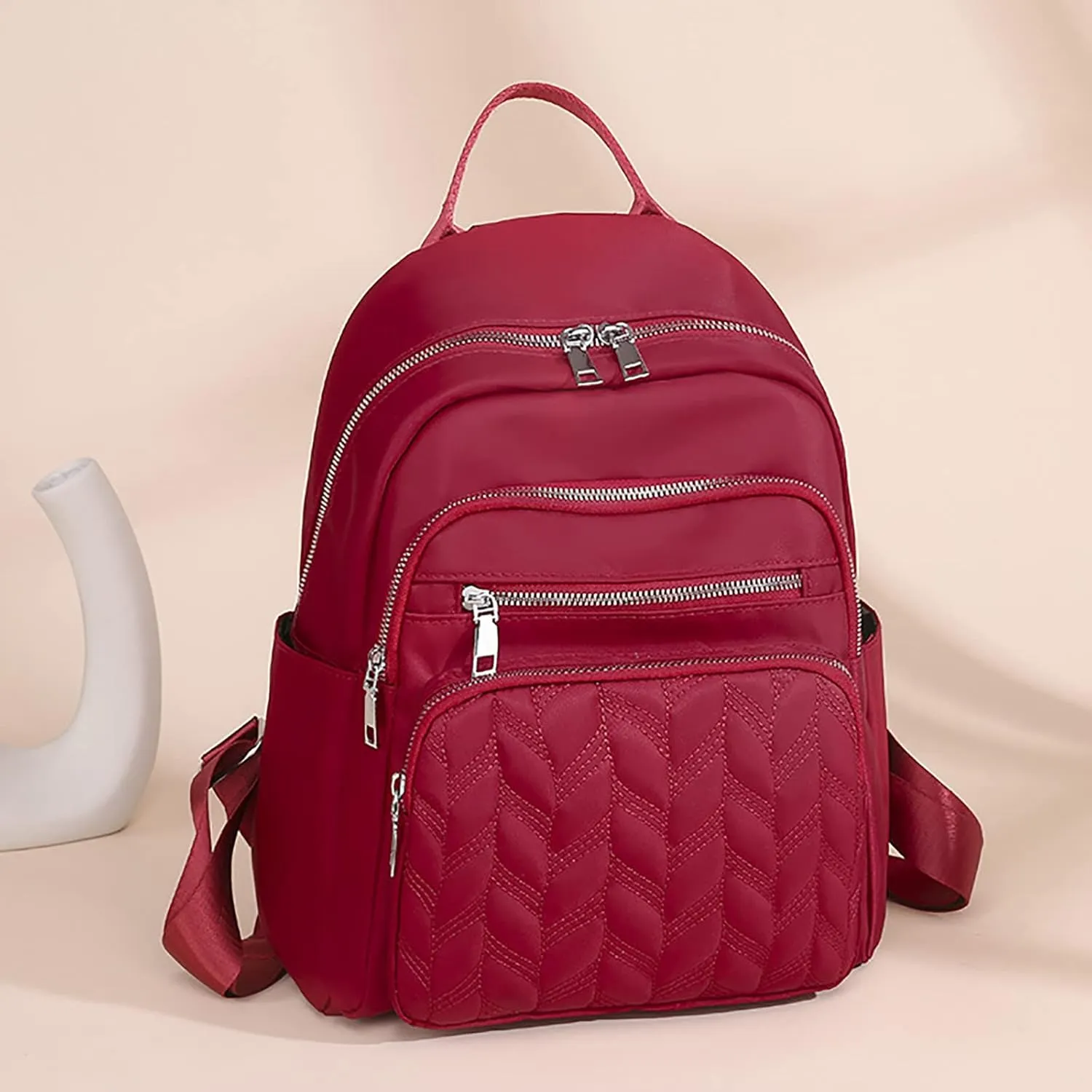 Women's Soft Leather Travel Backpack Soft Rucksack Ladies Shoulder Bags Medium Designer Backpack Purse for Women