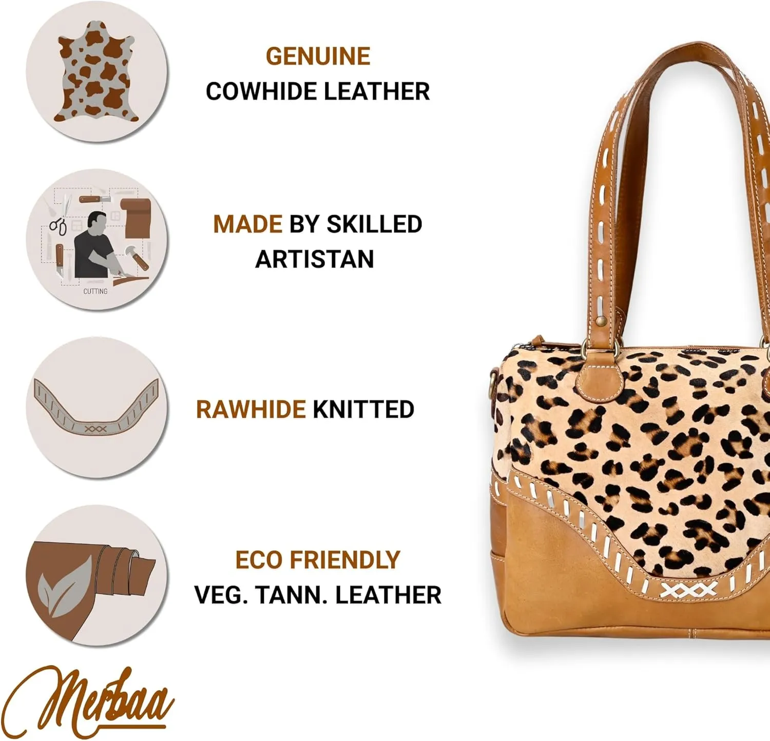 Women's Tote Bag Vintage Cowhide Hairon Leather Handbags for Women Hobo bags, Tote Shoulder Bag with Zipper
