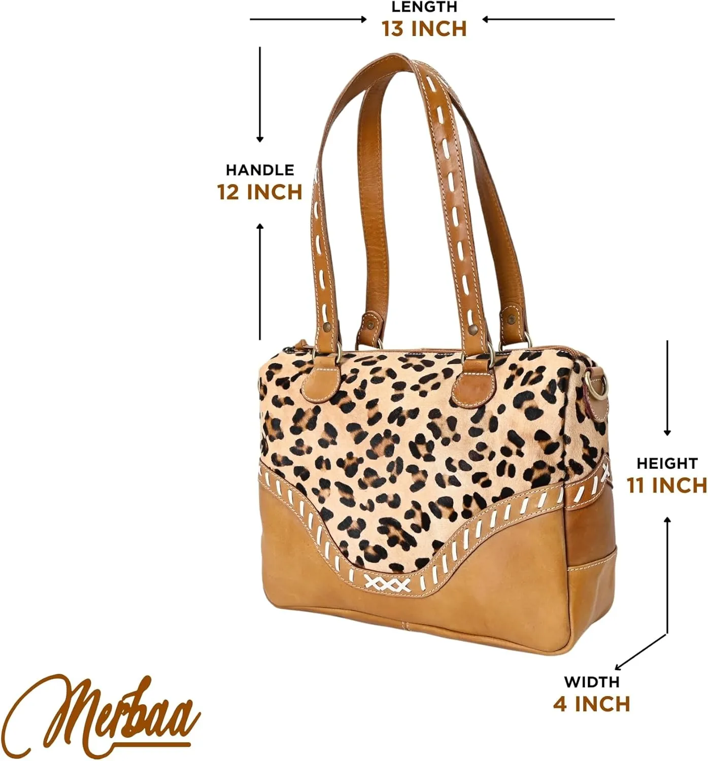 Women's Tote Bag Vintage Cowhide Hairon Leather Handbags for Women Hobo bags, Tote Shoulder Bag with Zipper