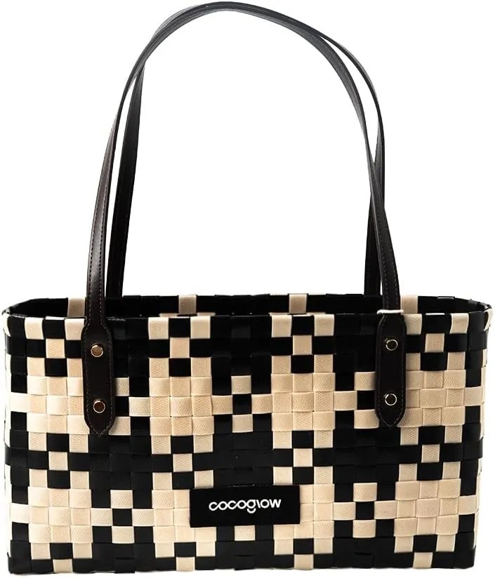 Women's Woven Bag，PP eco-Friendly Bag,Trendy Travel Bag，Handbag，Top-Handle，Shoulder Bags
