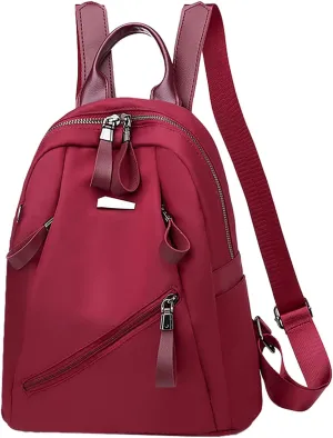 Women's Zipper Backpack Convertible Shoulder Bags with Wristlet for Work College Day Packs Lightweight for Women