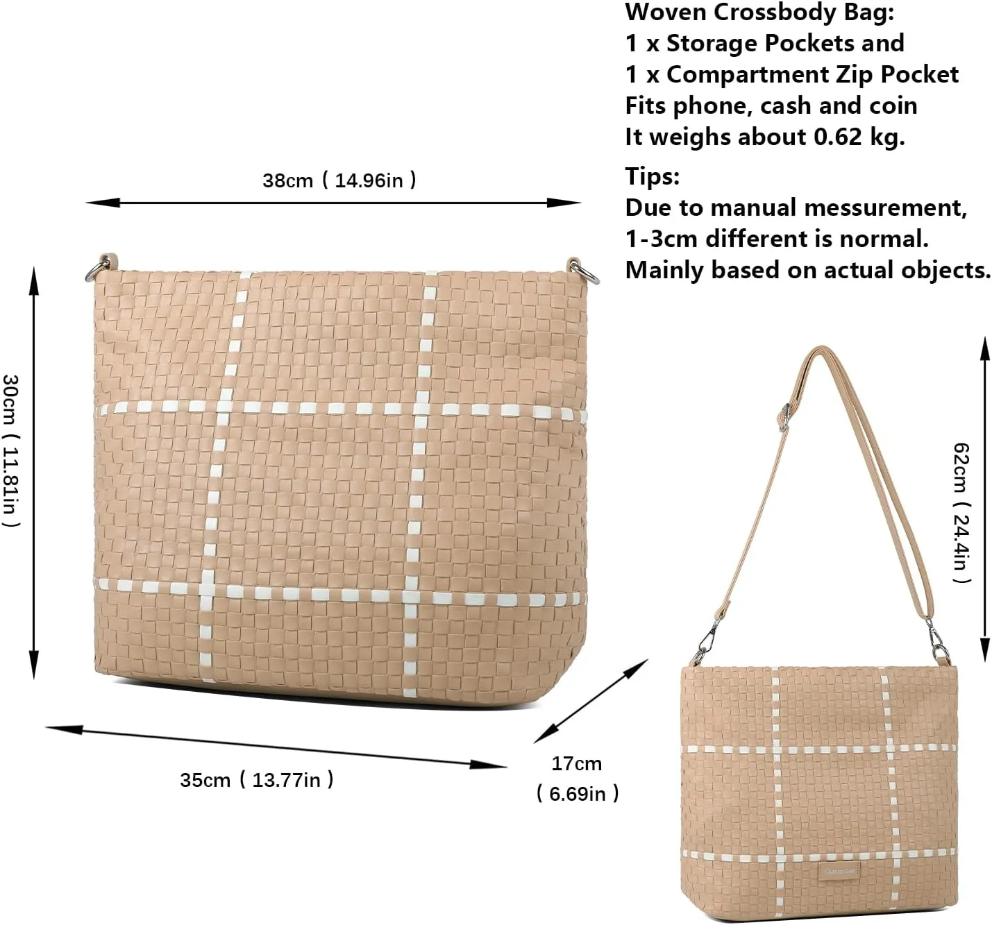 Woven Bag for Women, Vegan Leather Shoulder Bag Large Hobo Handbags Fashion Summer Beach Tote Bags
