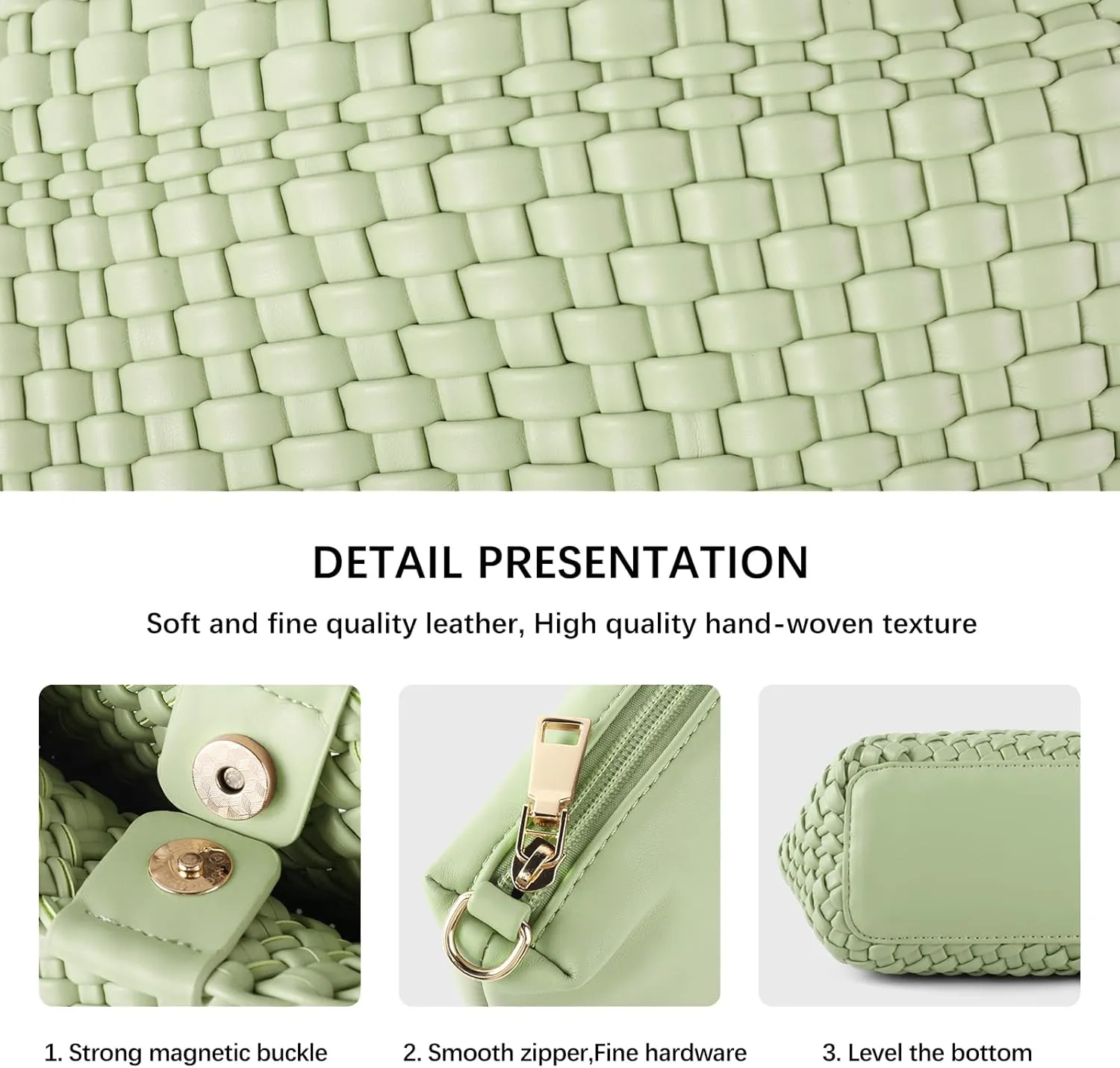 Woven Bag for Women Vegan Leather Tote Bag Travel Handbag and Purse Retro Handmade Trending Hobo Bag