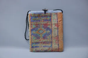 Woven Bag, Makeup Bag, Shoulder Kilim Bag, Anatolian Bag, Traditional Kilim Bag, 12x14, Carpet Bag, Bags for Women, Weekender Bag, Chic Bag,