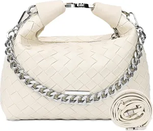 Woven Bags for Women Top Handle Small Woven Purse Handbag Crossbody Bags Leather Shoulder Purses Trendy