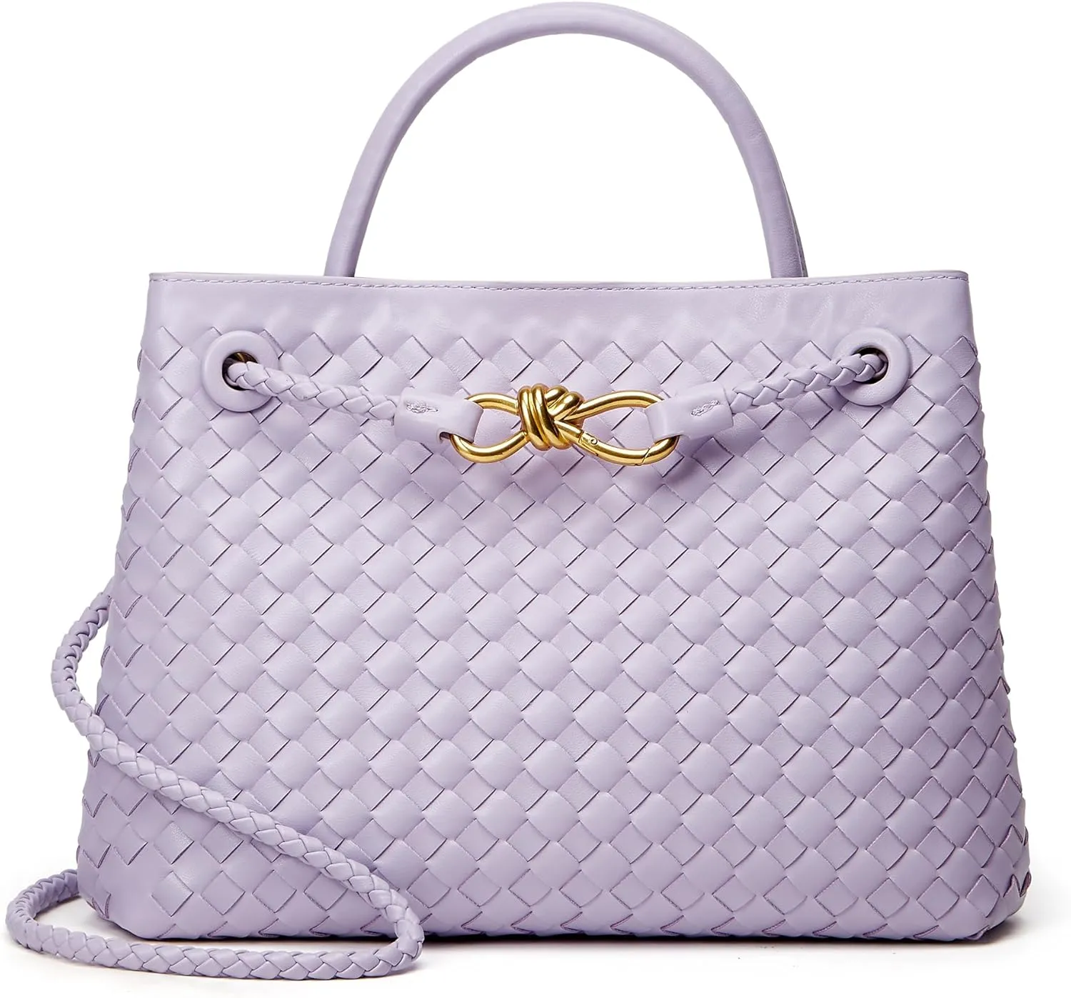 Woven Bags for Women Tote Purse: Vegan Leather Shoulder Handbags - Large Beach Tote - Travel Totes Handwoven Satchel