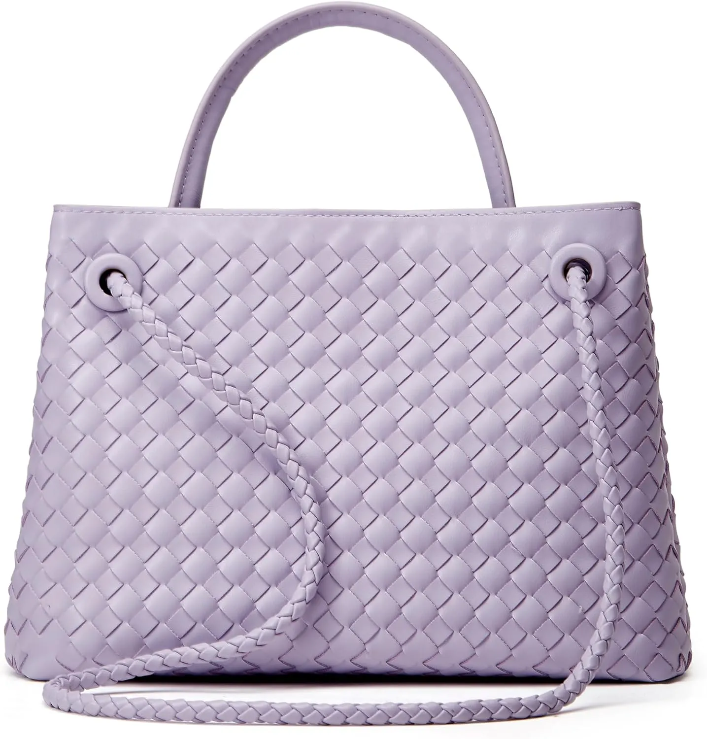 Woven Bags for Women Tote Purse: Vegan Leather Shoulder Handbags - Large Beach Tote - Travel Totes Handwoven Satchel