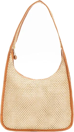 Woven Casual Tote Bags Shoulder Bag Small Beach Straw Bag for Women Hobo Handbags for daily use and Outdoor Vacation