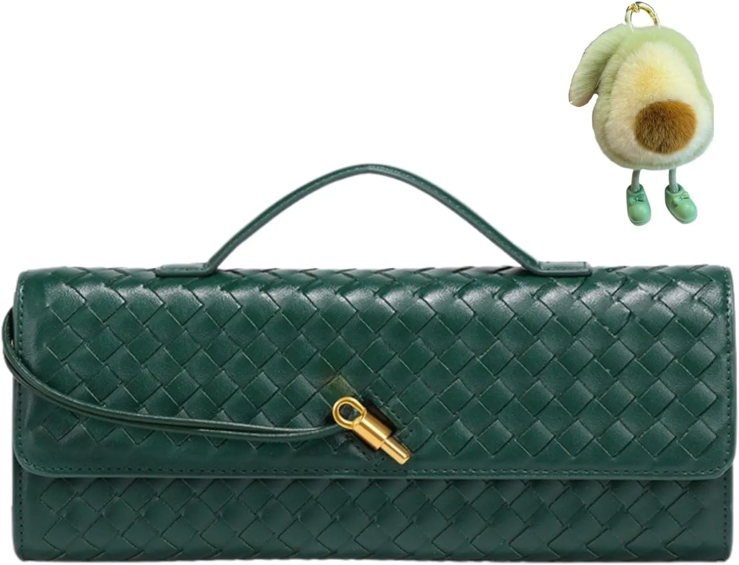 Woven Crossbody Bags for Women Casual Fashion Shoulder Handbag Evening Vegan Leather Clutch Purse