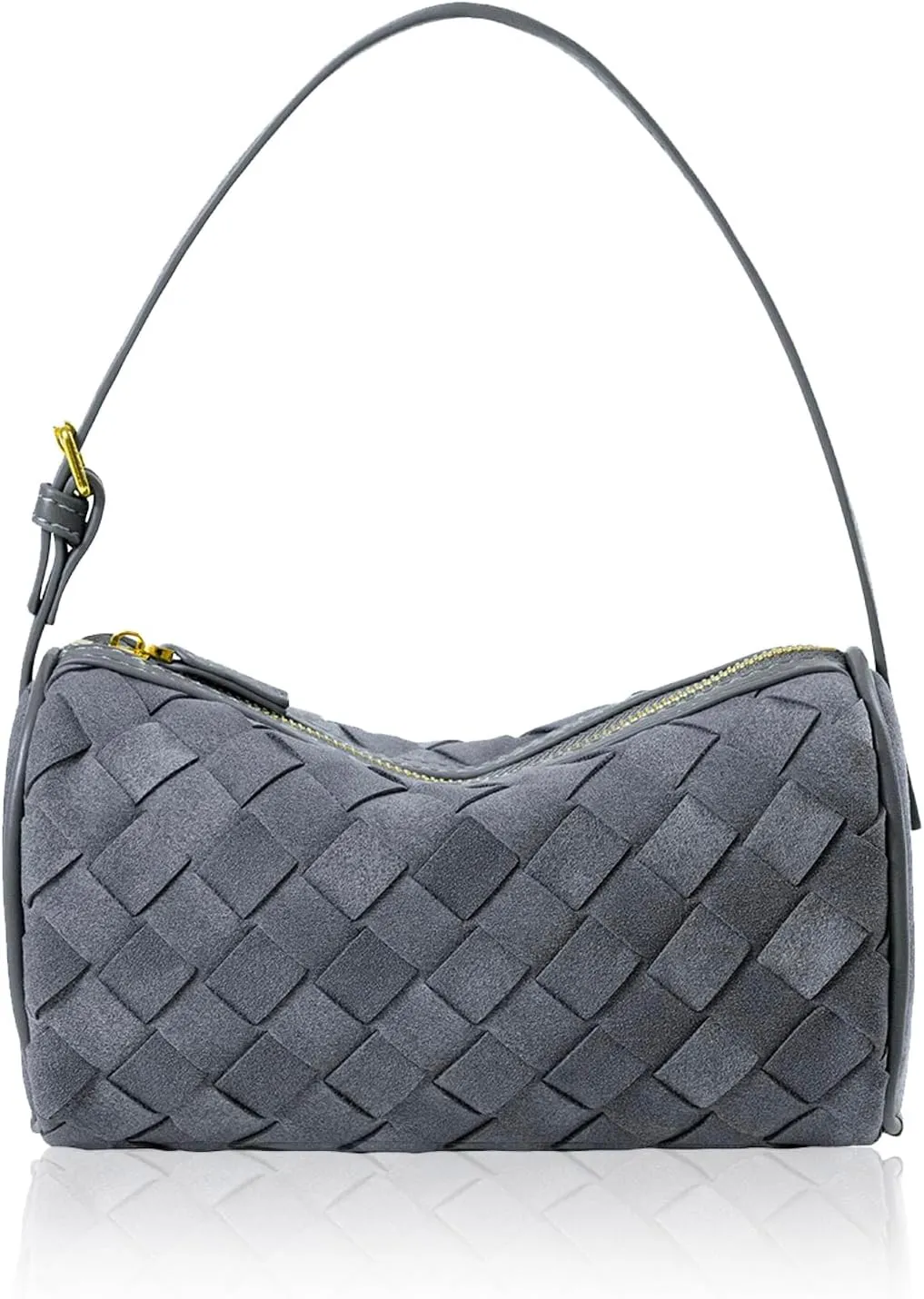 Woven Leather Bag, Evening Bag Clutch Purses for Women, Leather Top-handle Shoulder Bags, Small Woven Handbag