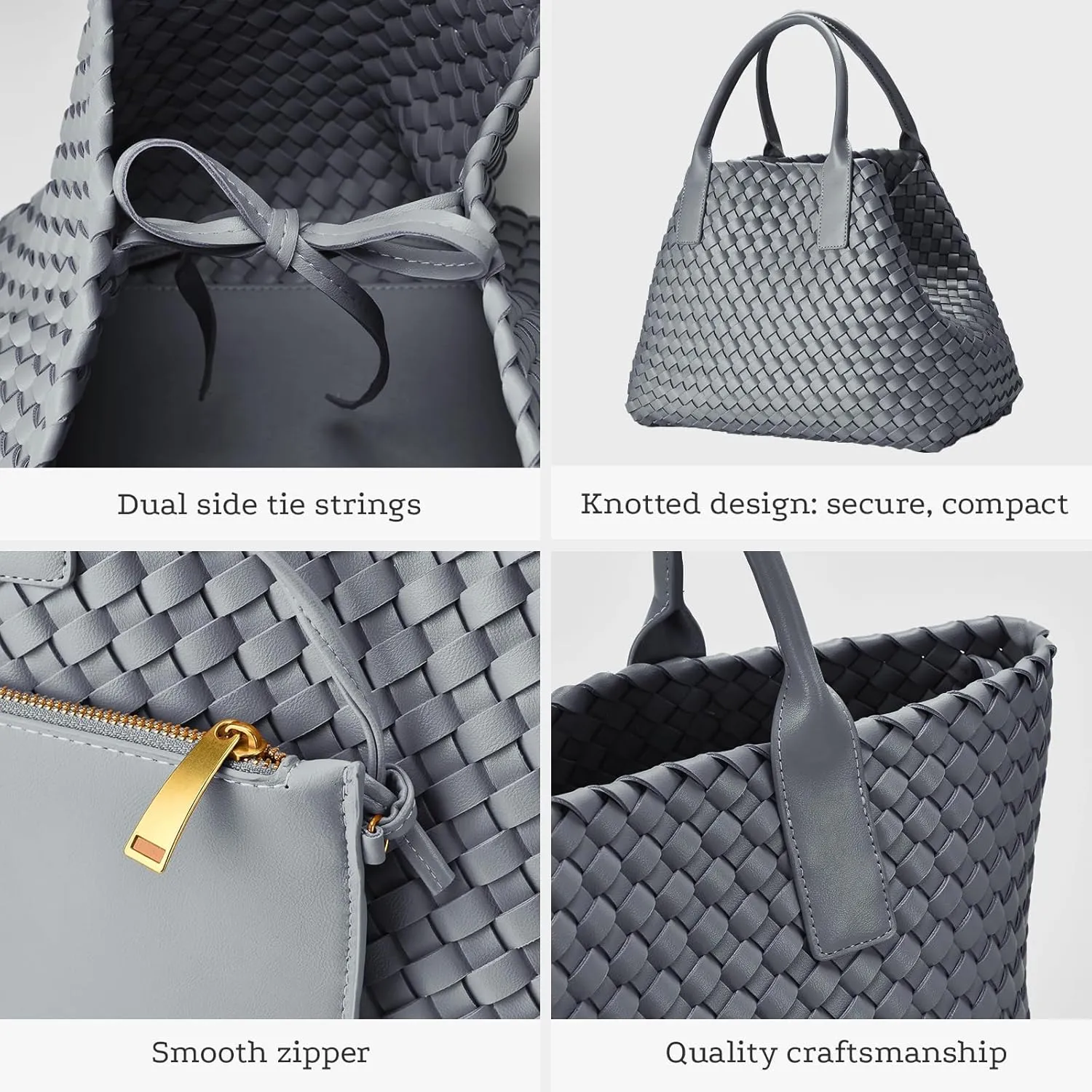 Woven leather tote bag for women, Large woven tote handbag, laptop tote, woven leather beach purses, Convertible 2-way Style