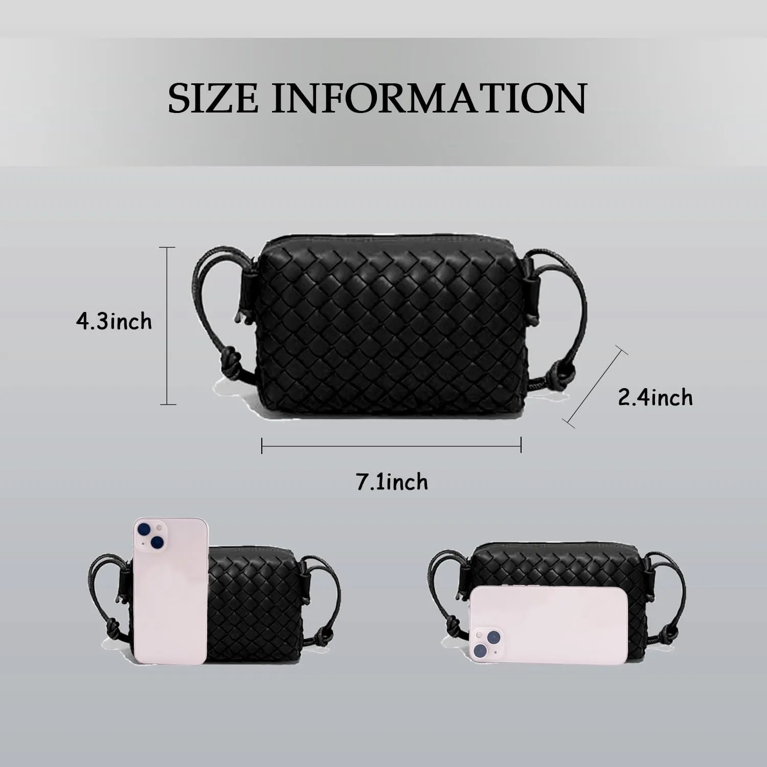 Woven Purse Square Purse Small Crossbody Bags for Women Trendy Woven Bag Shoulder Bag