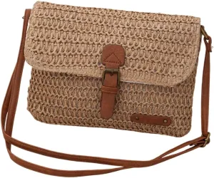 Woven Straw Crossbody Bags for Women - Handmade Casual Beach Purse - Vintage Style Straw Purses Bag Messenger Bag, Khaki