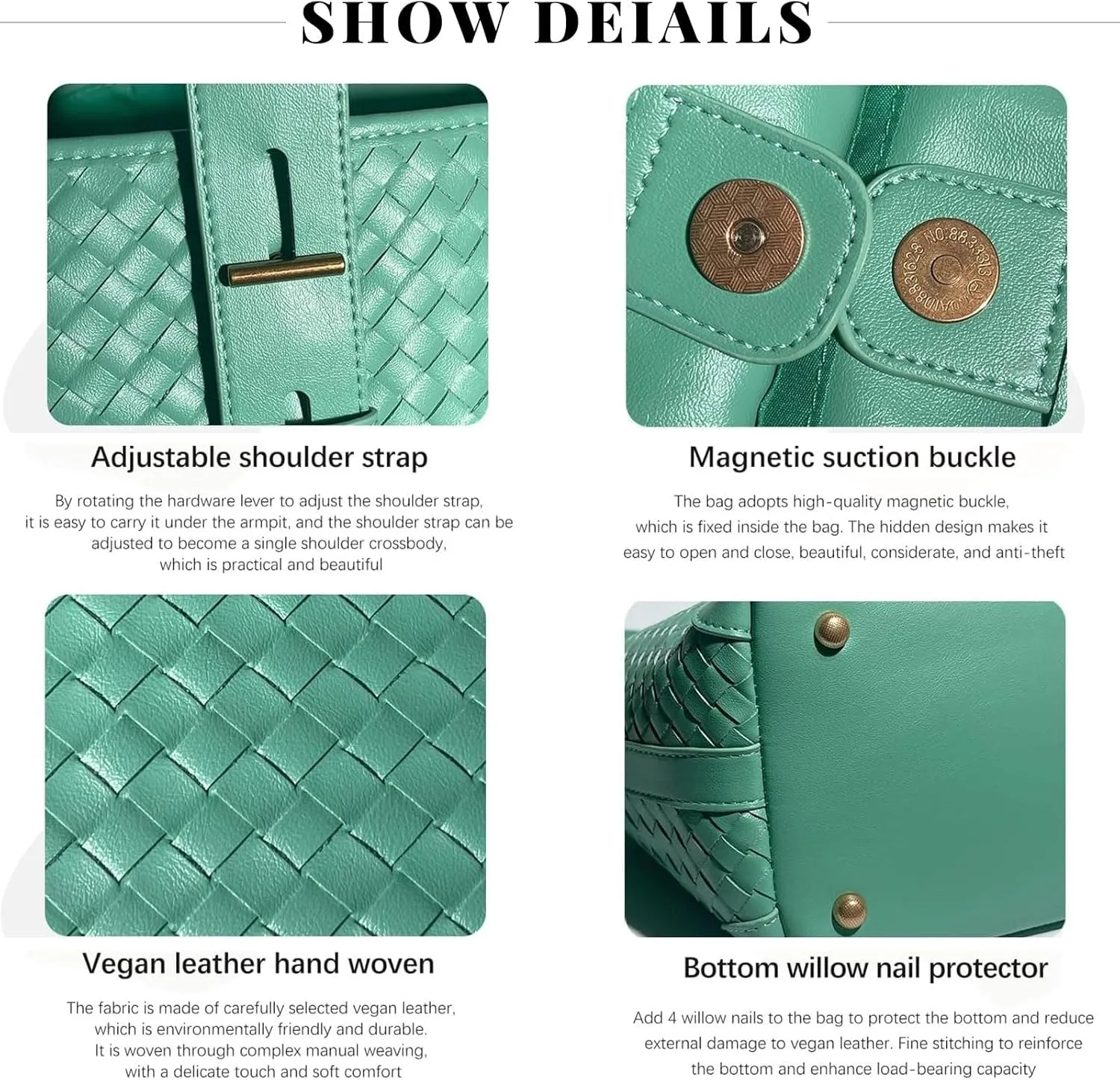 Woven Tote Bag For Women, Fashion Crossbody Shoulder Bag, Casual Top-handle Handbags, and Travel Purses Phone Bag