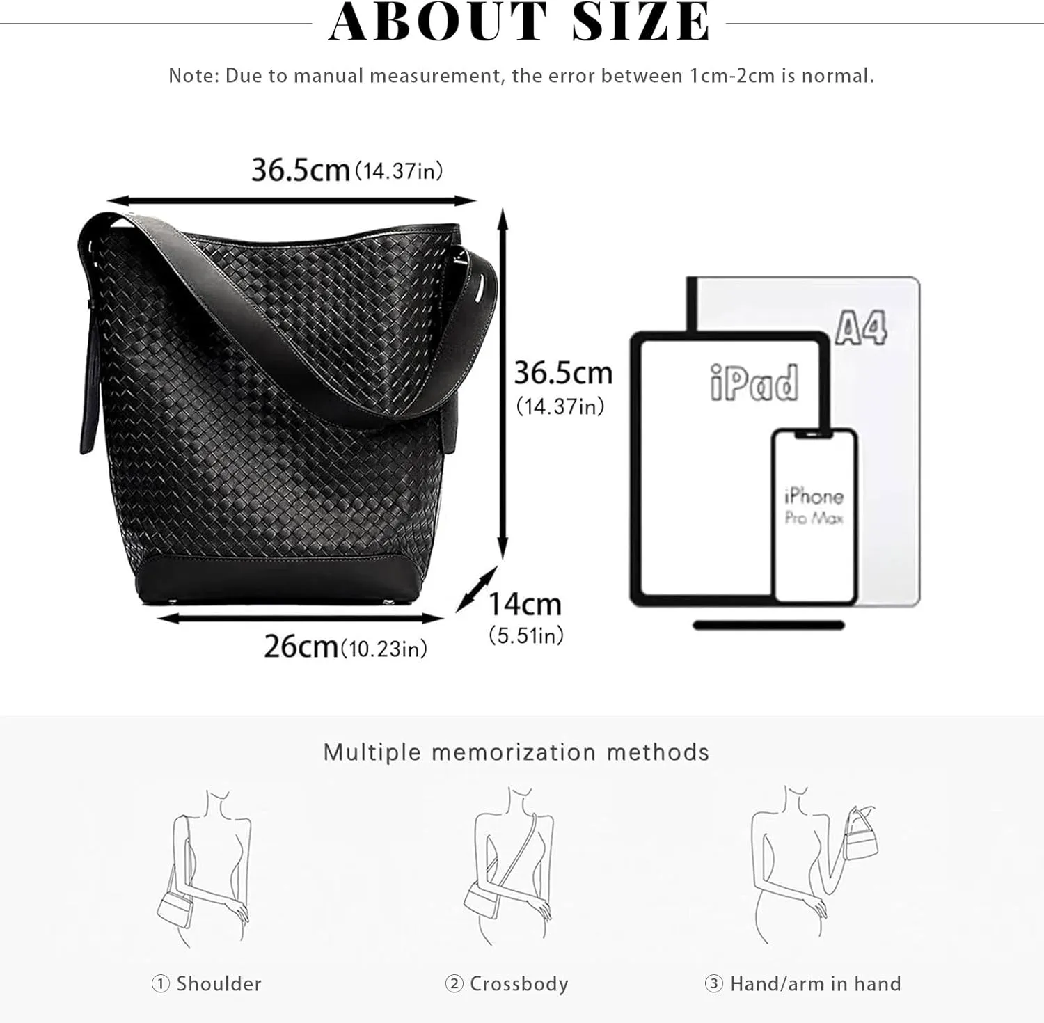 Woven Tote Bag For Women, Fashion Crossbody Shoulder Bag, Casual Top-handle Handbags, and Travel Purses Phone Bag