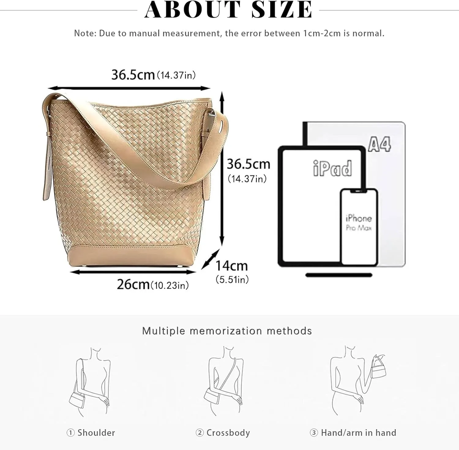 Woven Tote Bag For Women, Fashion Crossbody Shoulder Bag, Casual Top-handle Handbags, and Travel Purses Phone Bag