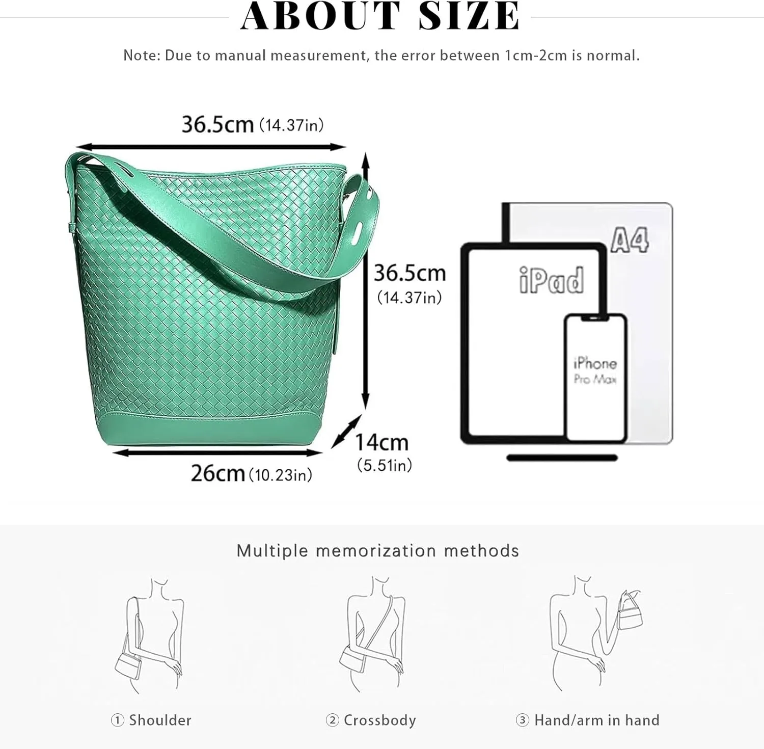 Woven Tote Bag For Women, Fashion Crossbody Shoulder Bag, Casual Top-handle Handbags, and Travel Purses Phone Bag