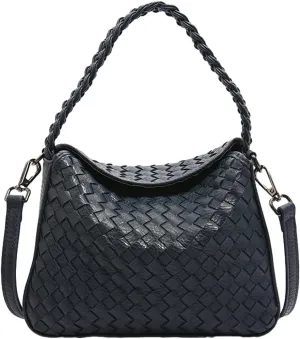 Woven Tote Bag for Women Fashion Shoulder Hobo Bags Leather Woven Beach Handbag Crossbody Purse Vintage Satchels Handbag