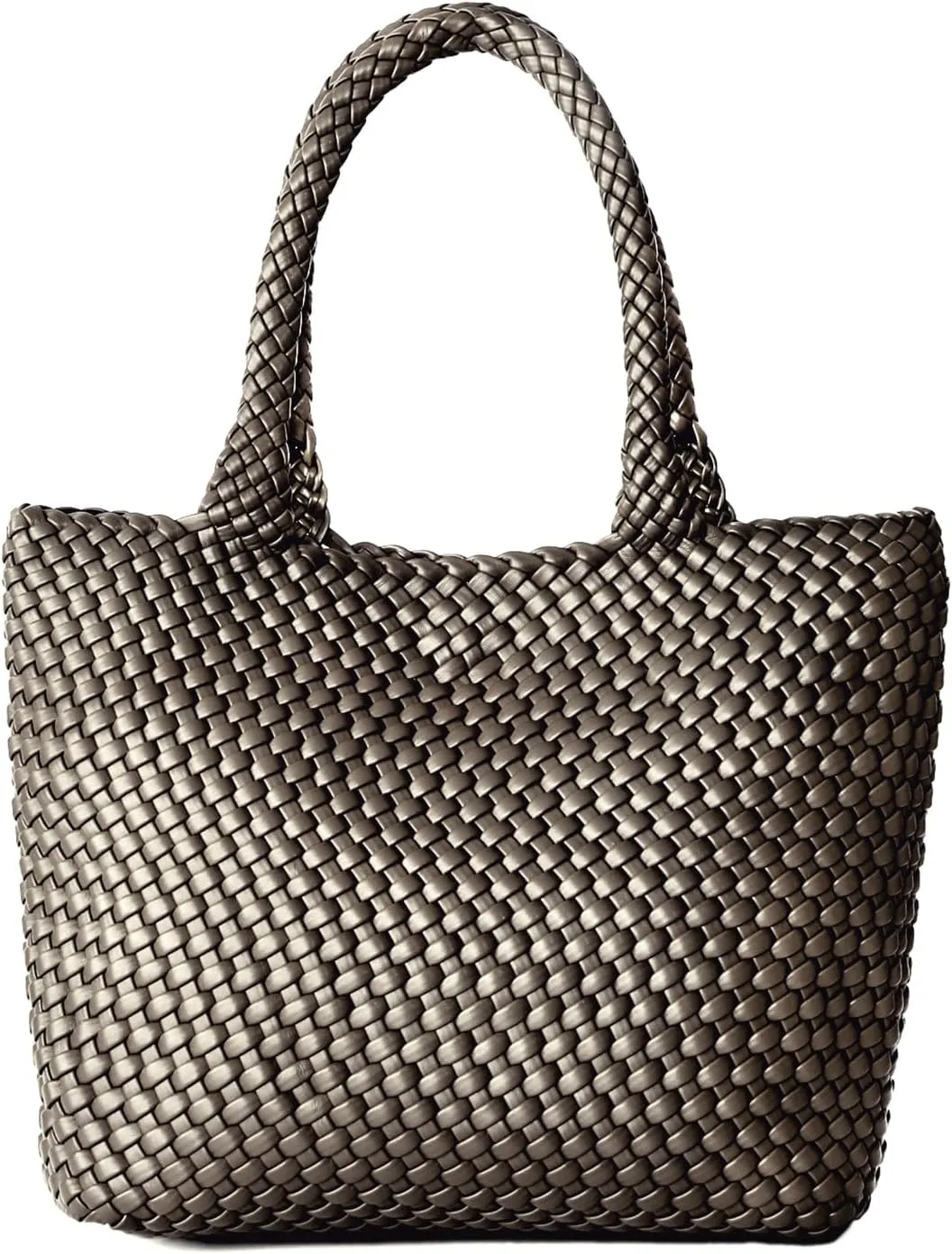 Woven Tote Bag for Women, Fashion Woven Bags for Women Vegan Leather Shoulder Handbags Large Summer Beach Travel Bag