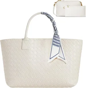 Woven Tote Bag for Women Woven Bag Purse Large Tote Purses 15.6L