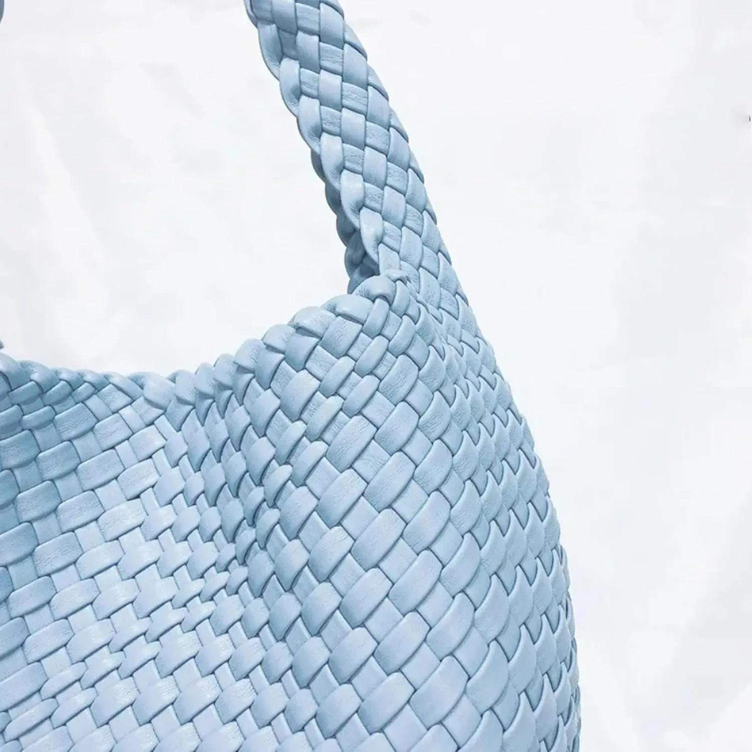Woven Tote Bag for Women,Woven Bag Purses and Handbags,Hand-Woven Tote Handbag,Woven Shoulder Bag,Woven Leather Handbags