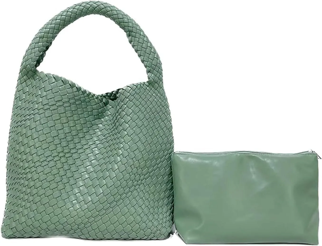 Woven Tote Bag for Women,Woven Bag Purses and Handbags,Hand-Woven Tote Handbag,Woven Shoulder Bag,Woven Leather Handbags