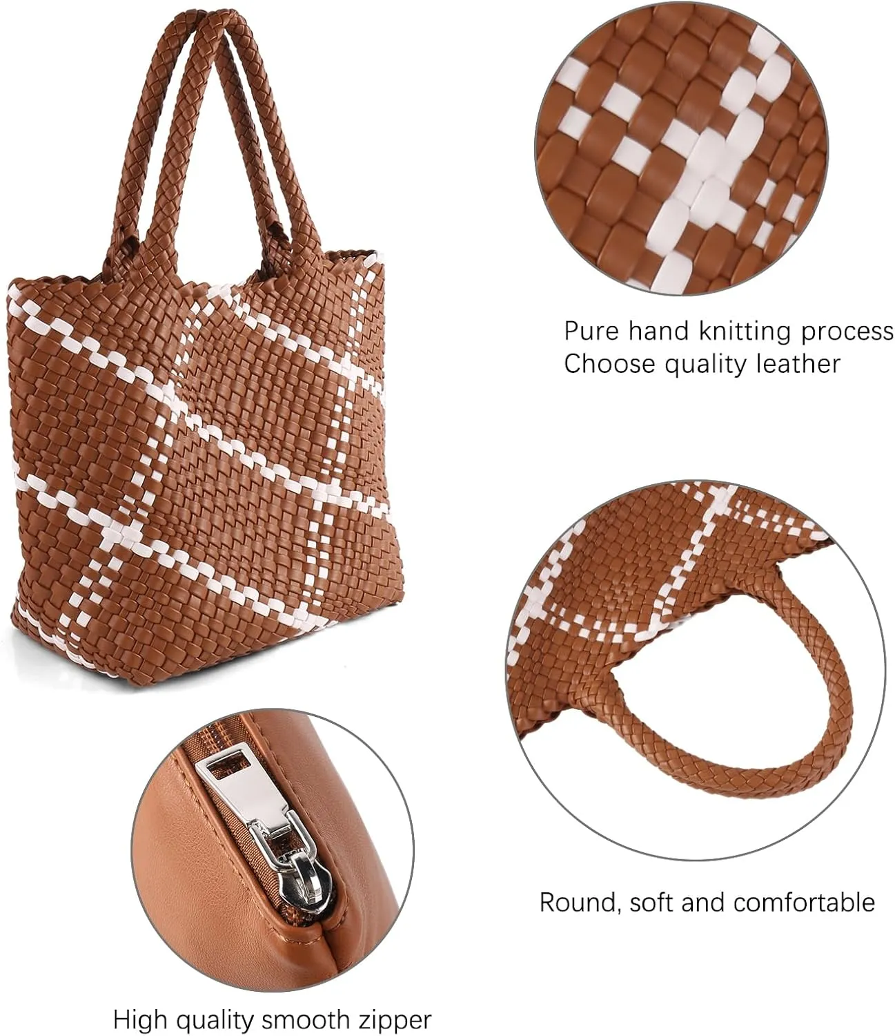 Woven Tote Bag Womens Purse Woven Bags for Women Large Summer BeachTote Bags Vegan Leather Shoulder Handbags Travel Totes