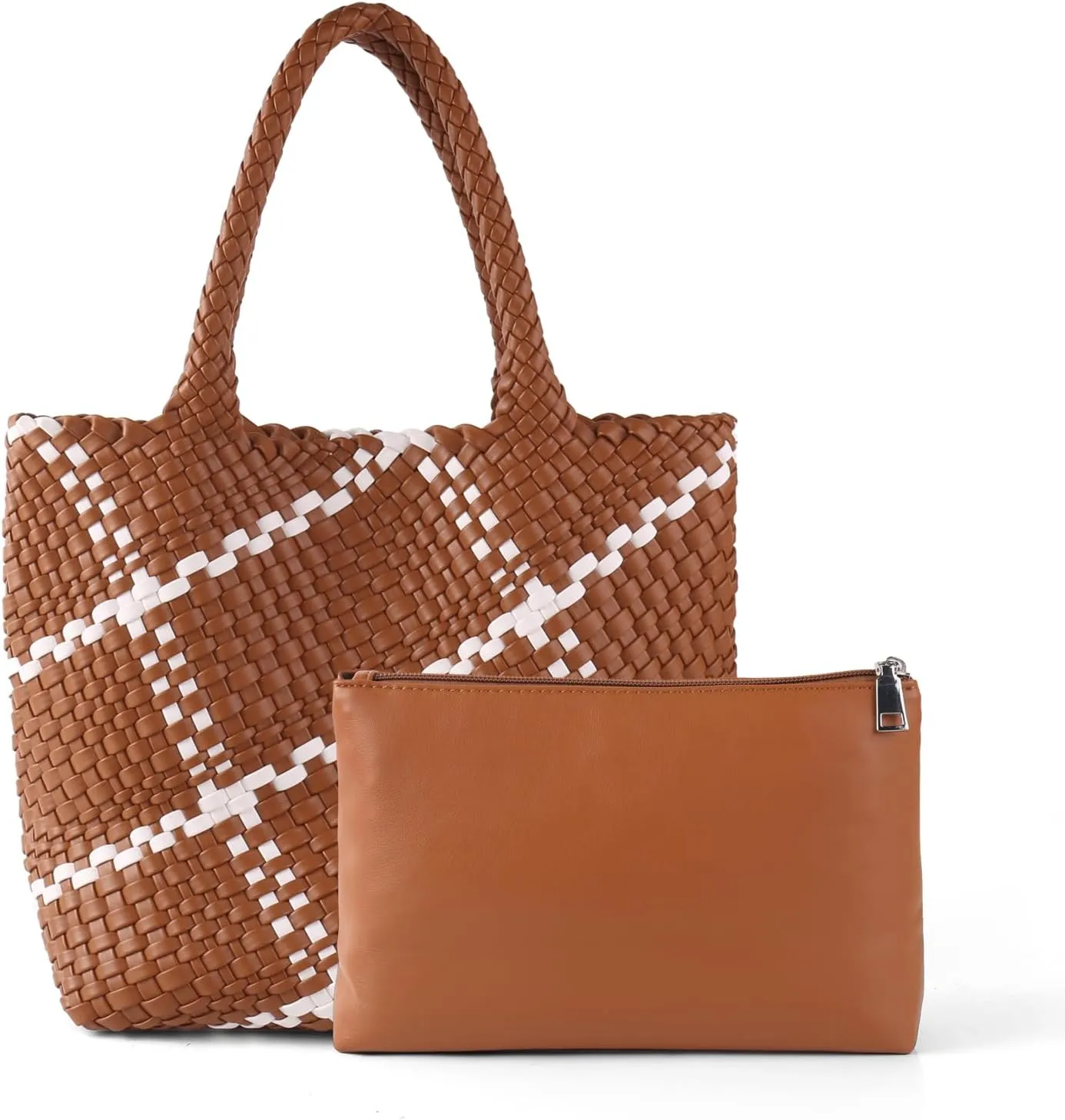 Woven Tote Bag Womens Purse Woven Bags for Women Large Summer BeachTote Bags Vegan Leather Shoulder Handbags Travel Totes