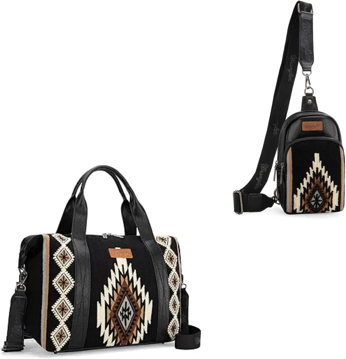Wrangler Aztec Sling Bag and Duffel Bag for Women