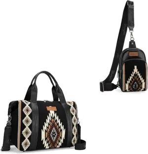 Wrangler Aztec Sling Bag and Duffel Bag for Women