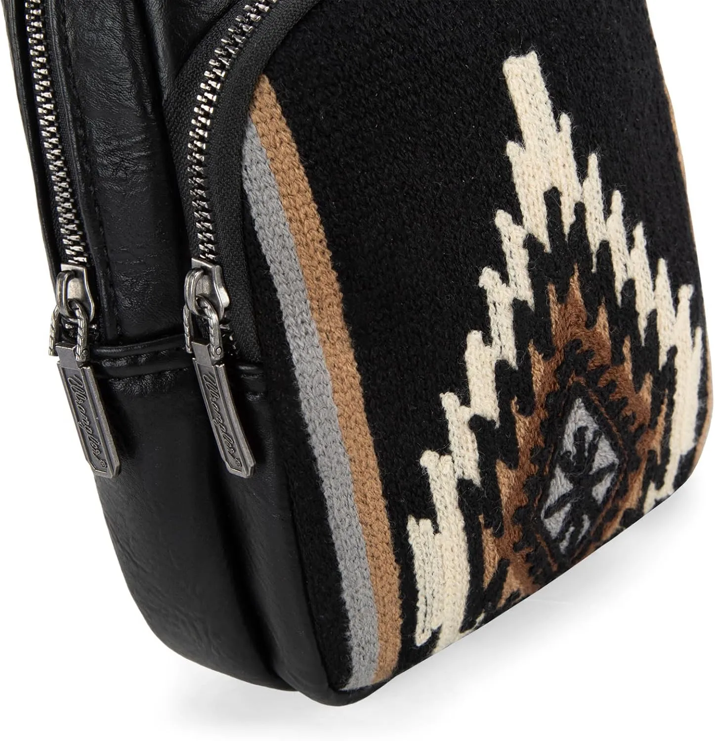 Wrangler Aztec Sling Bag for Women Western Knitted Crossbody Purse and Chest Bag With Adjustable Strap