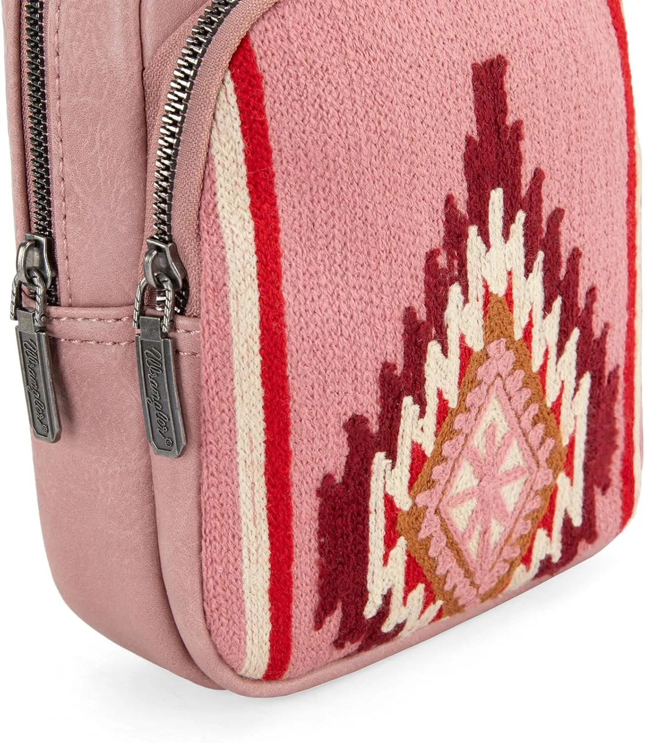 Wrangler Aztec Sling Bag for Women Western Knitted Crossbody Purse and Chest Bag With Adjustable Strap