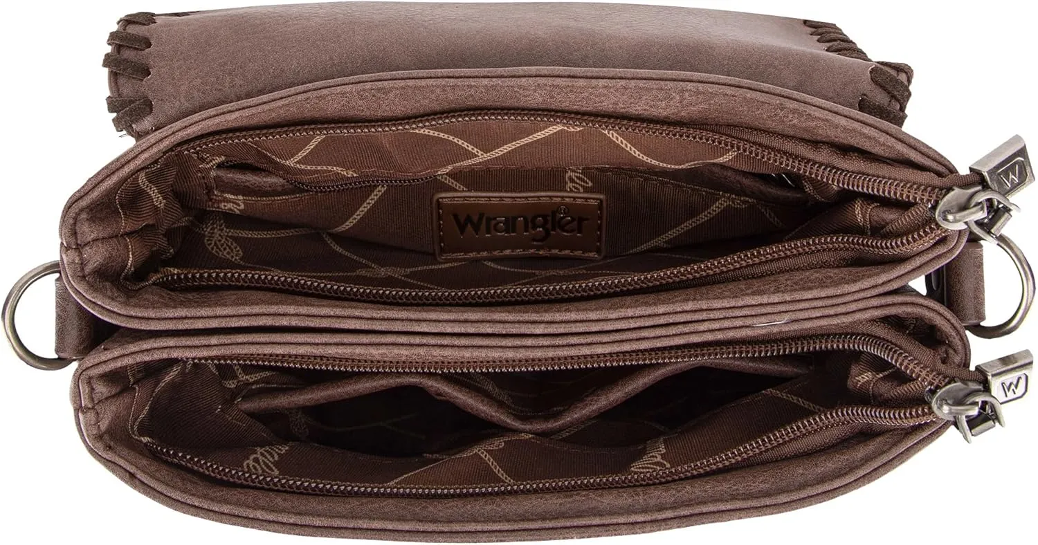 Wrangler Crossbody Bags for Women Vintage Hand Woven Shoulder Purse