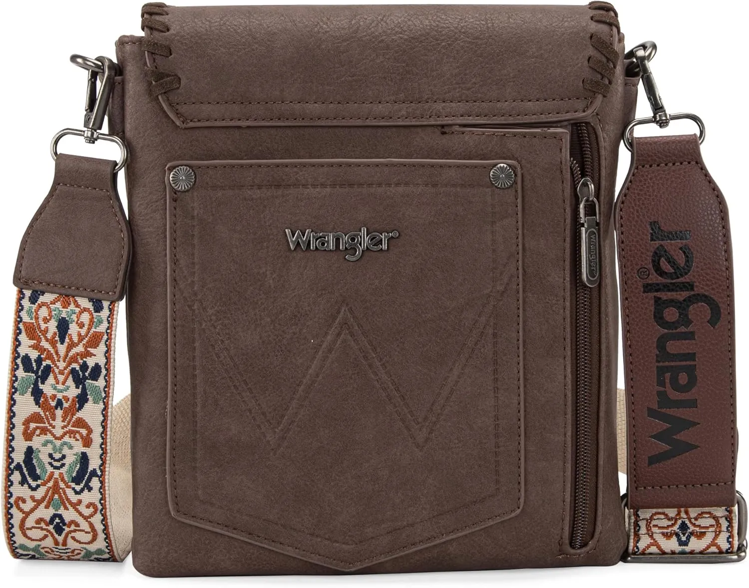 Wrangler Crossbody Bags for Women Vintage Hand Woven Shoulder Purse
