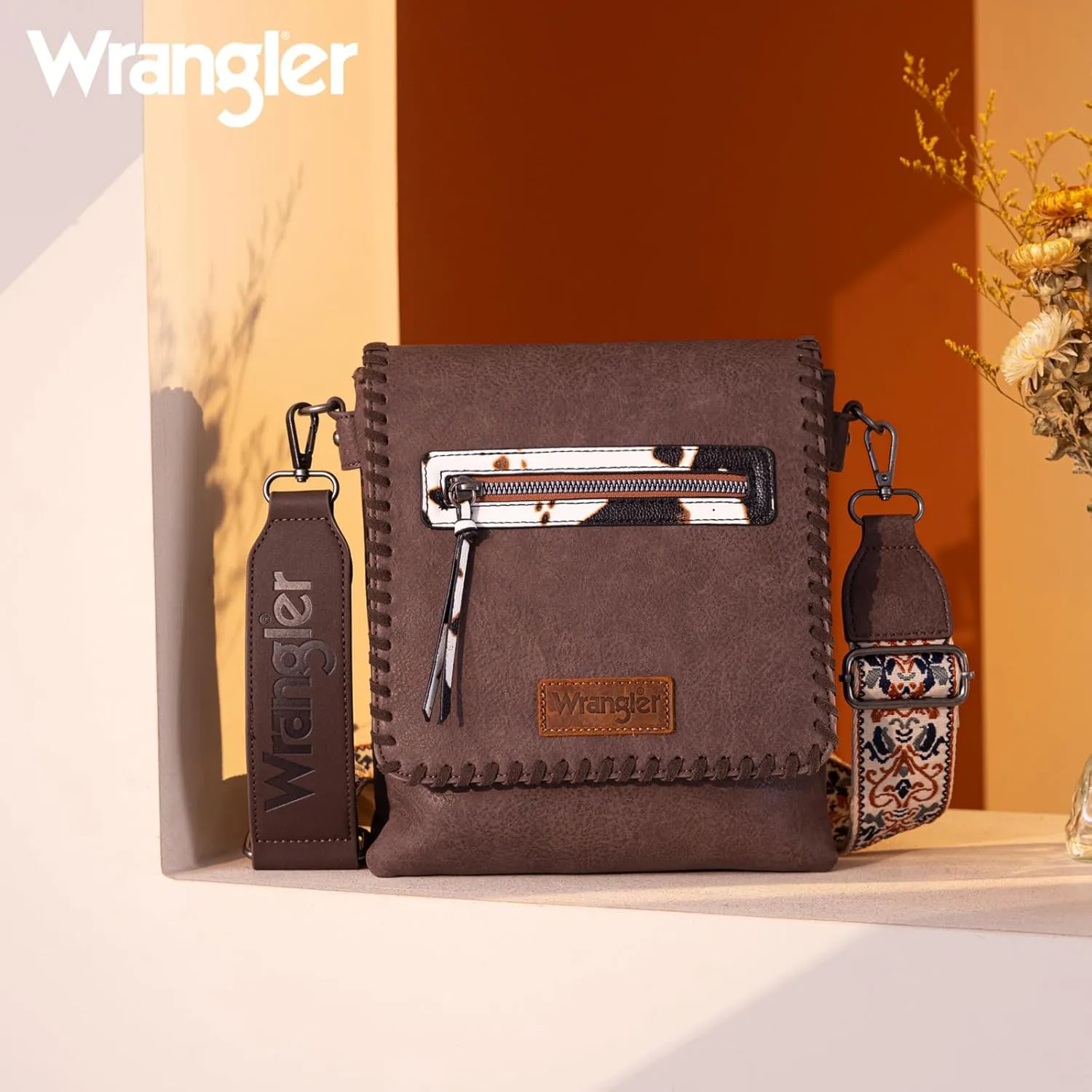 Wrangler Crossbody Bags for Women Vintage Hand Woven Shoulder Purse