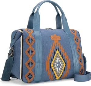 Wrangler Duffel Bag for Women Large Travel Weekender Bag Designer Tapestry Carry On Bags, Jean