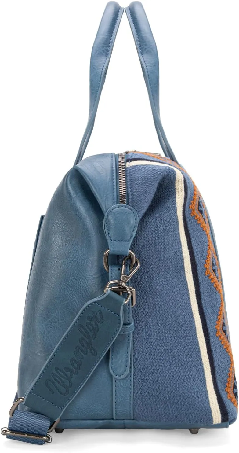 Wrangler Duffel Bag for Women Large Travel Weekender Bag Designer Tapestry Carry On Bags, Jean